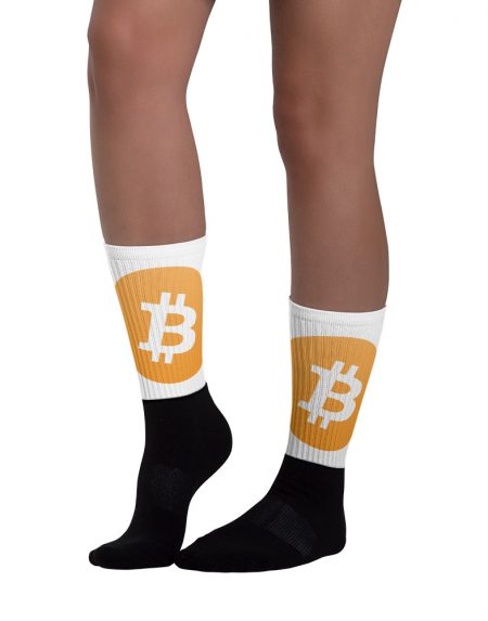 Bitcoin Half and Half Socks